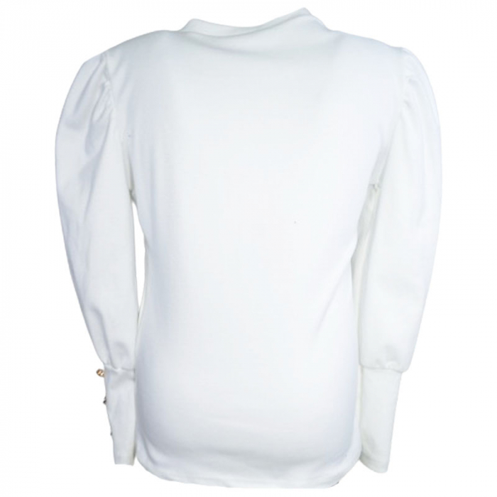 Bluza cu maneca lunga pentru fete New Collection 8455, Alb [2]