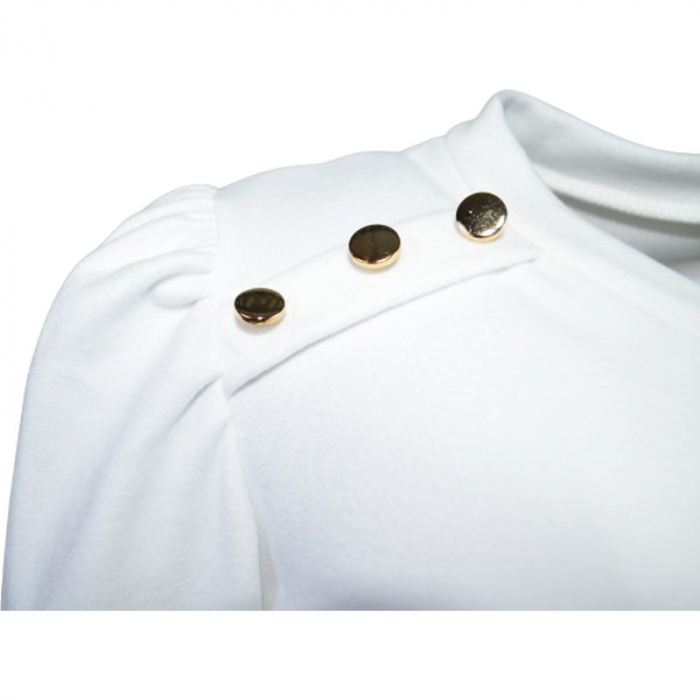 Bluza cu maneca lunga pentru fete New Collection 8455, Alb [4]