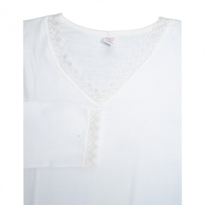 Bluza cu maneca lunga pentru fete Sevim 011122, Alb [3]