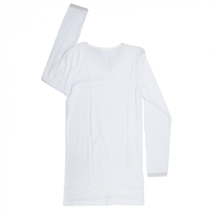 Bluza cu maneca lunga pentru fete Sevim 011122, Alb [2]