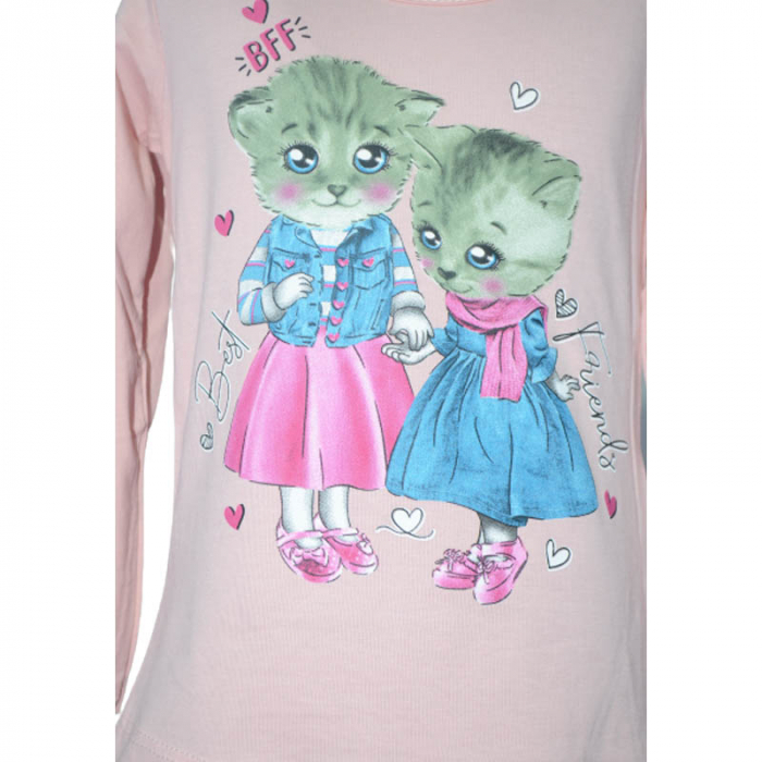 Bluza cu maneca lunga pentru fete OLC SVR 180323-2, Roz [3]