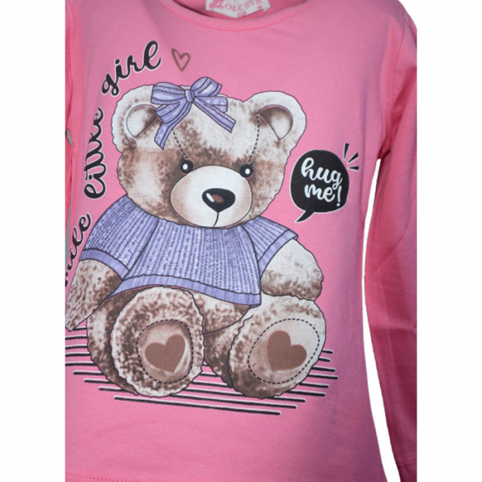 Bluza cu maneca lunga pentru fete OLC SVR 180323-13, Roz [3]
