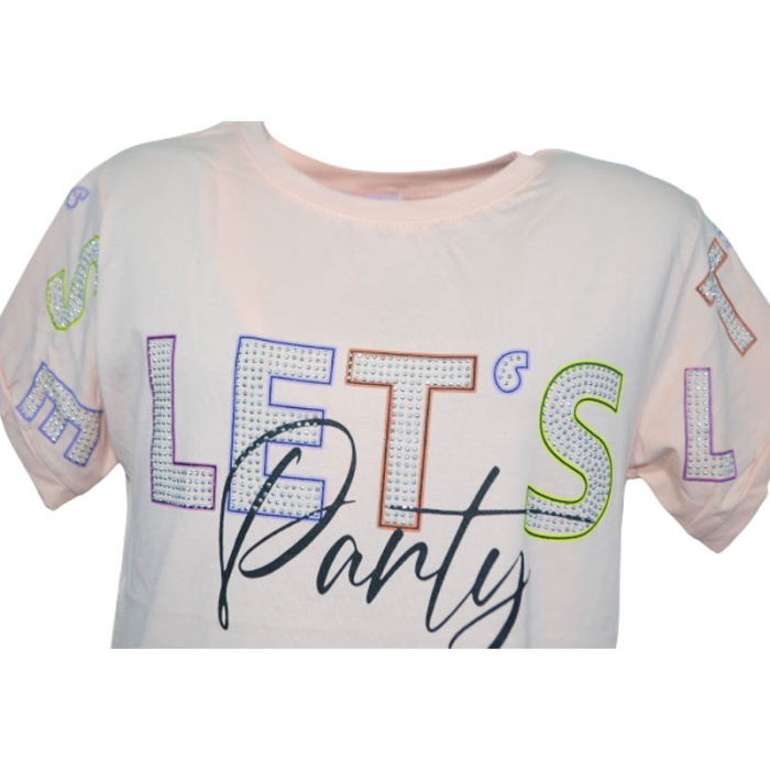 Tricou cu maneca scurta pentru fete OLC SVR 180323-A, Coral [3]