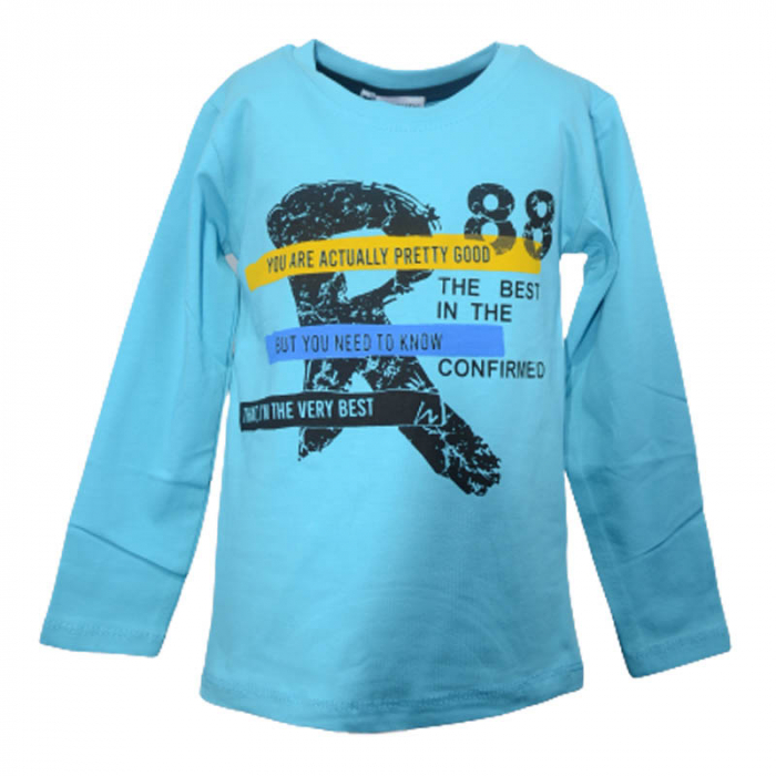 Bluza cu maneca lunga pentru baieti OLC SVR 180323-8, Albastru [1]