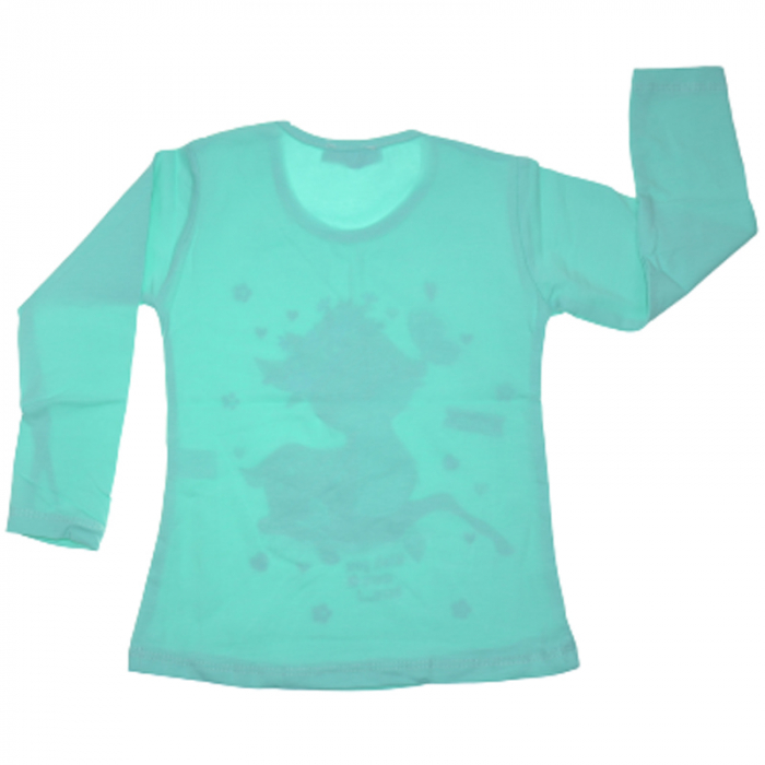 Bluza cu maneca lunga pentru fete OLC SVR 2818, Turcoaz [2]