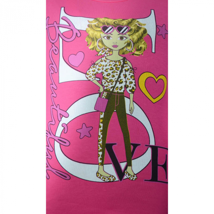 Bluza cu maneca lunga pentru fete OLC SVR 230323-8, Fucsia [3]