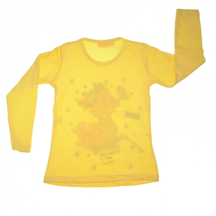 Bluza cu maneca lunga pentru fete OLC SVR 2818G, Galben [2]
