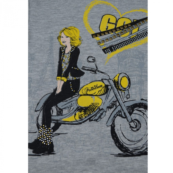 Bluza cu maneca lunga pentru fete Wendee DS101154-1G-98, Gri [2]