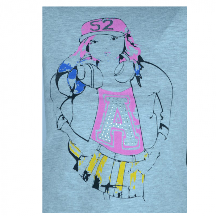Bluza cu maneca lunga pentru fete Wendee FS102242-2-140, Gri [2]
