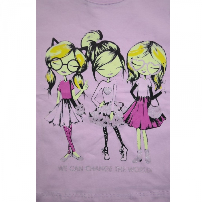 Bluza cu maneca lunga pentru fete Wendee OZMY102838-0M-80, Roz [2]