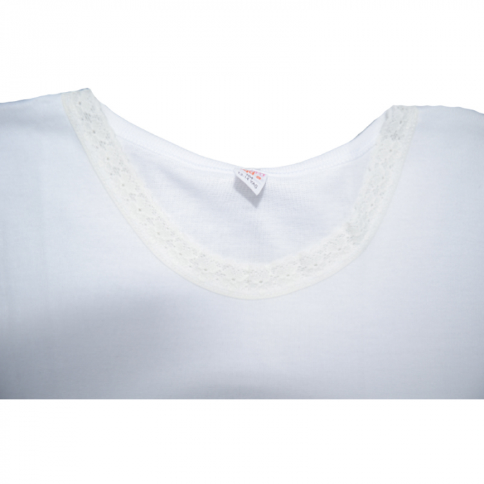 Tricou cu maneca scurta pentru fete Sevim 011122-A, Alb [3]
