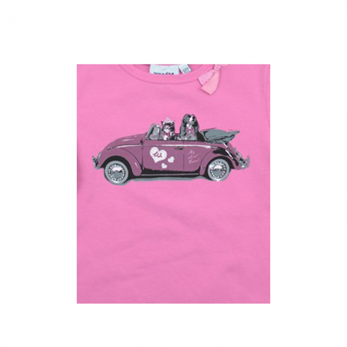 Bluza cu maneca lunga pentru fete Wendee DS101132-1F-104, Fucsia [2]