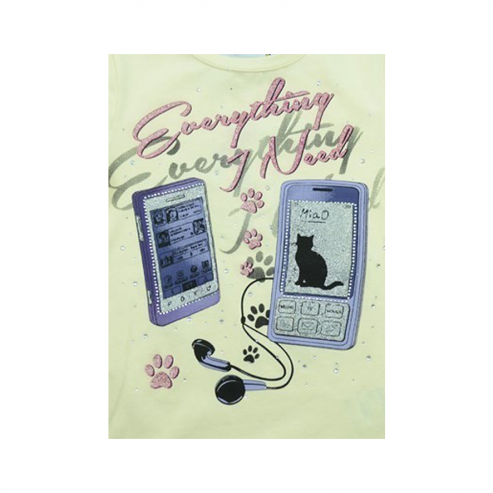 Bluza cu maneca lunga pentru fete Wendee DS101144-1C-110, Crem [2]