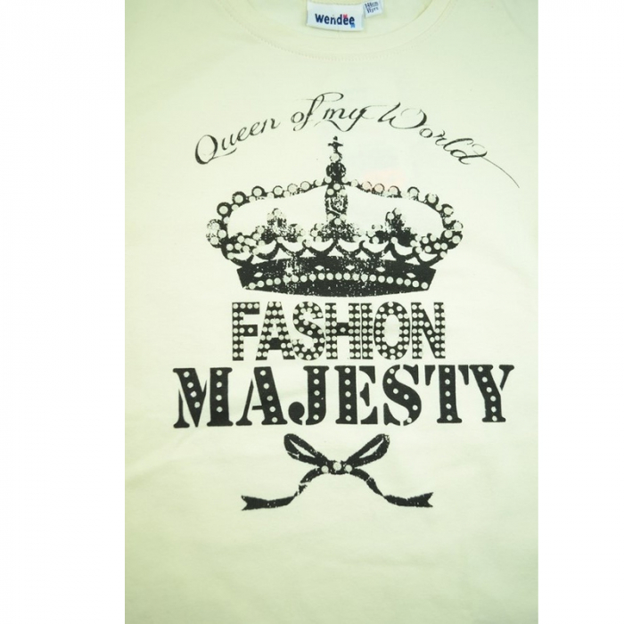 Bluza cu maneca lunga pentru fete Wendee OZ102303-2C, Crem [2]