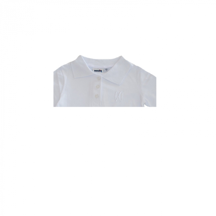 Bluza cu maneca lunga polo pentru fete Wendee OZ102236-1-116, Alb [2]