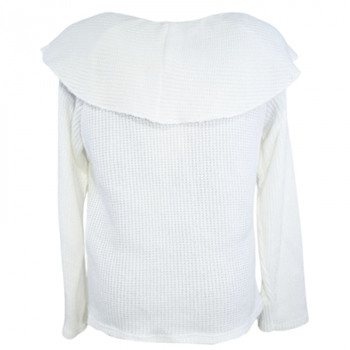 Bluza tricotata cu maneca lunga si colier pentru fete Lucky Girl 6783, Alb [2]