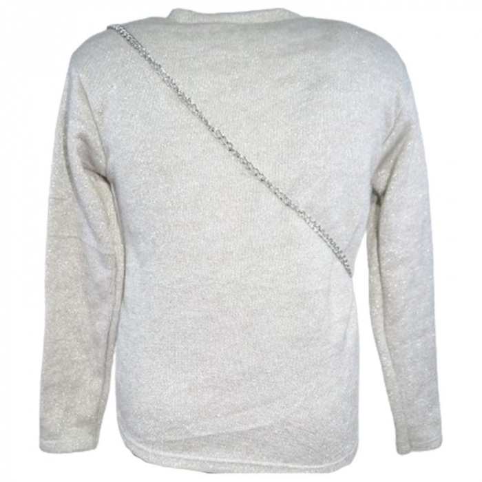 Bluza cu maneca lunga si geanta pentru fete New Collection 8833-B, Bej [2]