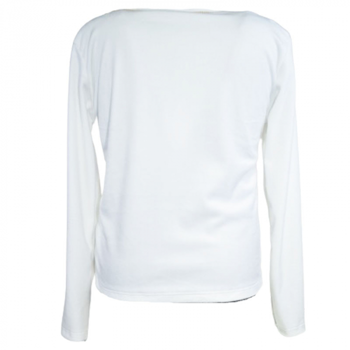 Bluza din catifea cu maneca lunga si colier pentru fete New Collection 561-3, Alb [2]