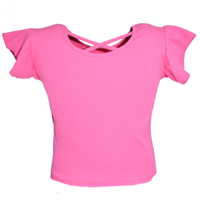 Tricou cu maneca scurta pentru fete Lucky Girl 5999R-116, Roz [2]