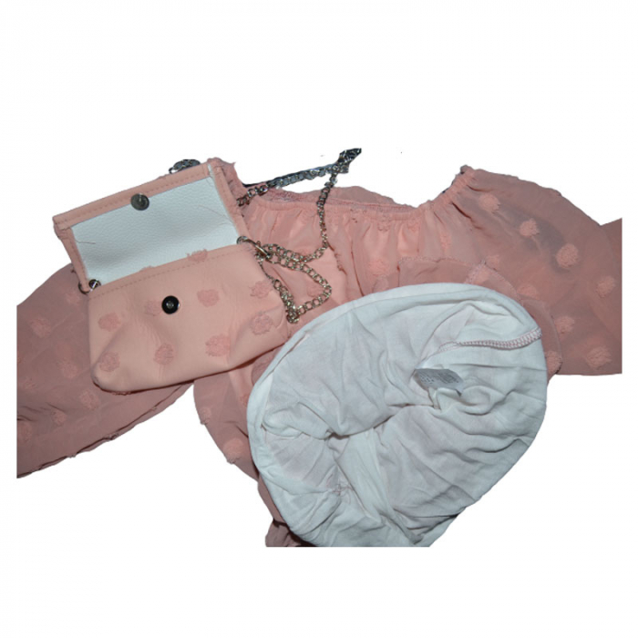 Bluza cu maneca lunga si gentuta pentru fete Lucky Girl 5743R, Roz [4]