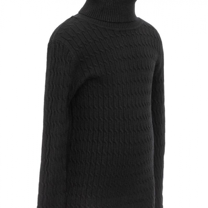 Pulover cu maneca lunga si guler inalt pentru baieti Urchin QC054-N, Negru [3]