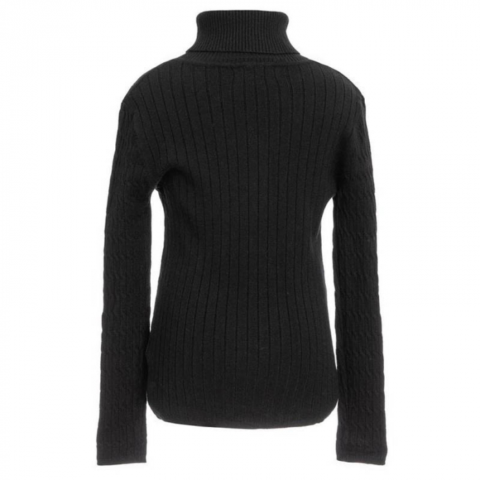 Pulover cu maneca lunga si guler inalt pentru baieti Urchin QC054-N, Negru [2]