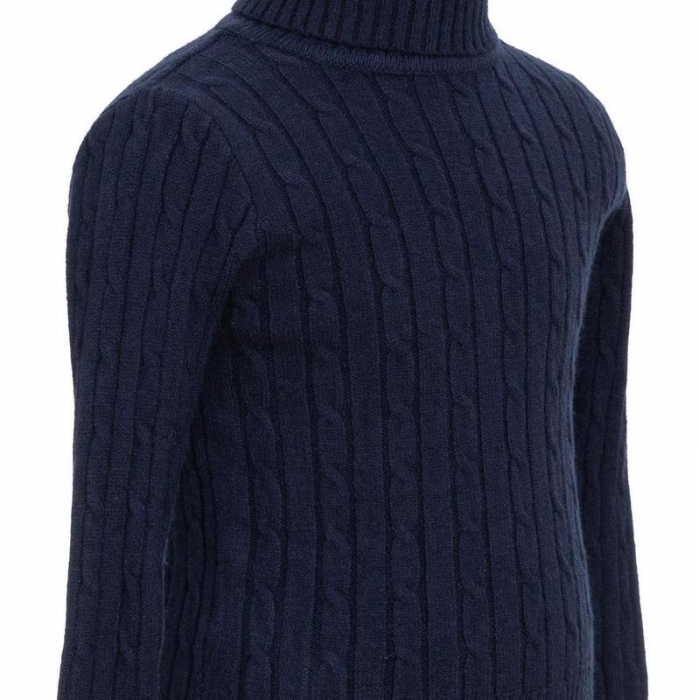 Pulover cu maneca lunga si guler inalt pentru baieti Urchin QC3111-B, Bleumarin [3]