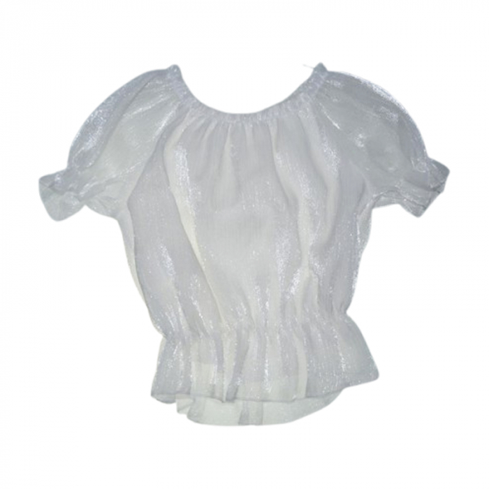 Bluza eleganta cu maneca scurta pentru fete, Mini Junior, BL7957, Alb [3]