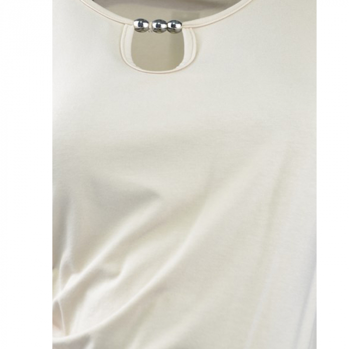 Bluza cu maneca scurta pentru gravide Mini Junior BDDE7C, Crem [3]
