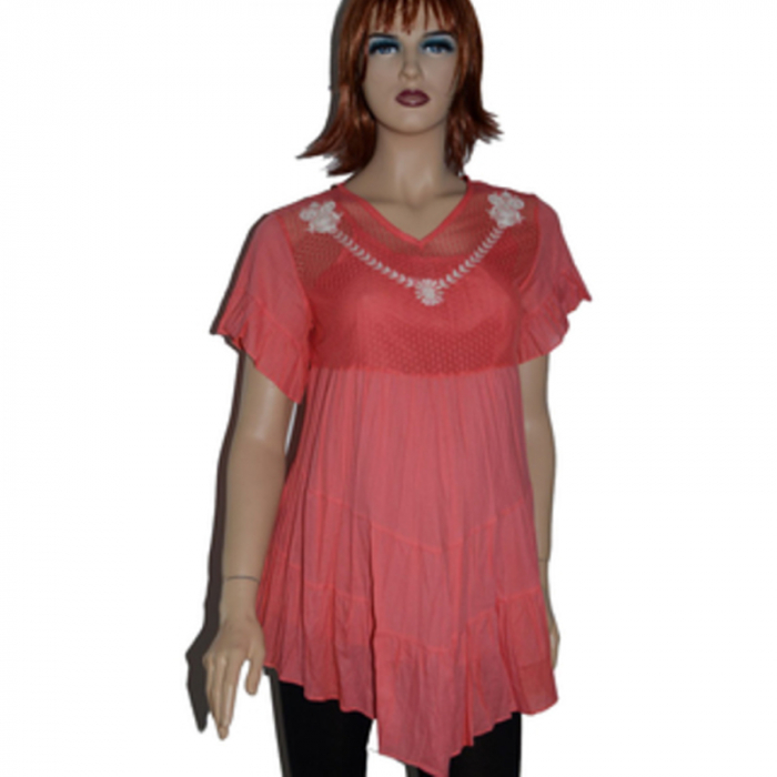 Bluza cu maneca scurta pentru gravide New Star NWS15RO, Rosu [4]