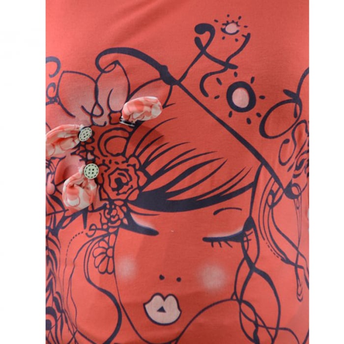 Bluza cu maneca scurta pentru gravide New Star NWS17RO, Multicolor [4]