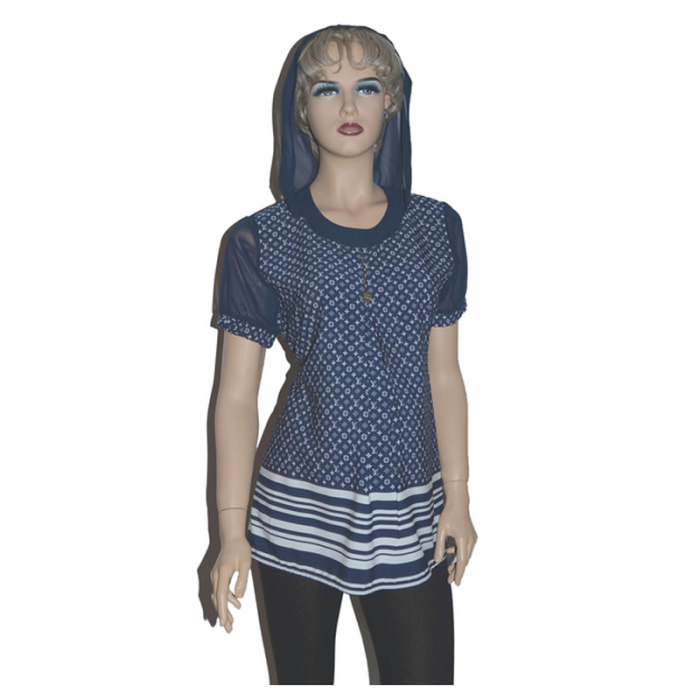 Bluza cu maneca scurta pentru gravide New Star NWS20A, Albastru [5]