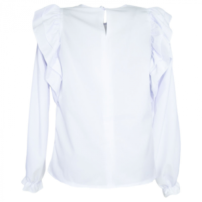 Bluza eleganta cu maneca lunga pentru fete Catherine 071123-16, Alb [2]