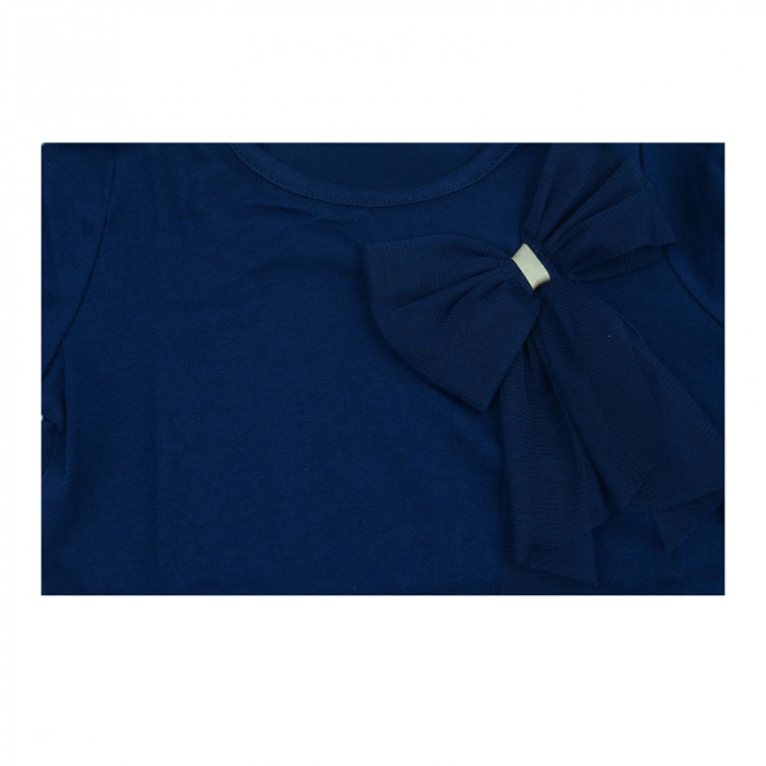Bluza eleganta cu maneca lunga pentru fete Atut 8604-116, Bleumarin [2]