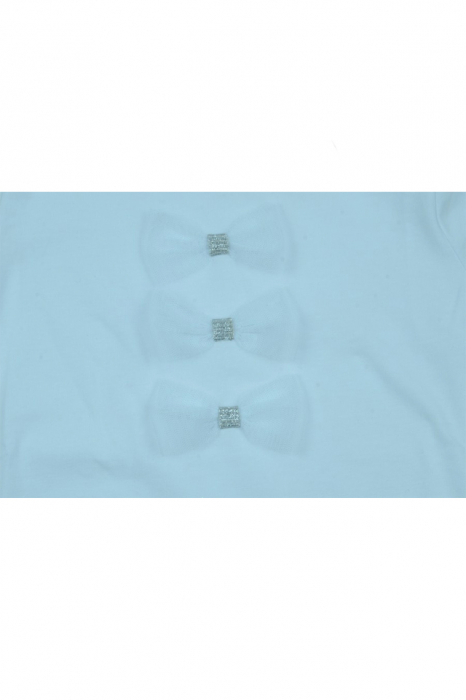 Bluza eleganta cu maneca lunga pentru fete Atut 9162-104, Alb [2]