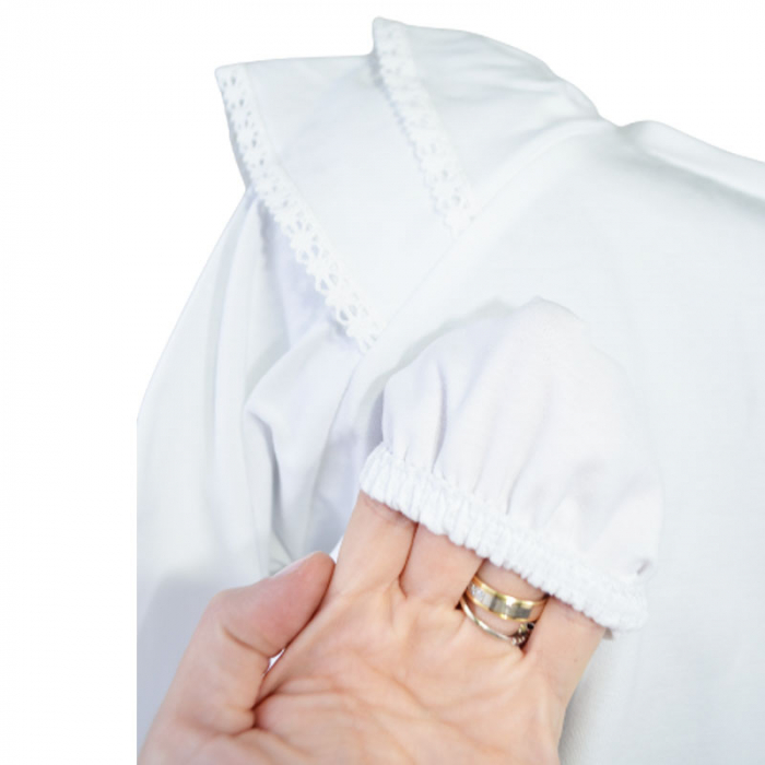Bluza eleganta cu maneca lunga pentru fete Madii 101123-4, Alb [4]
