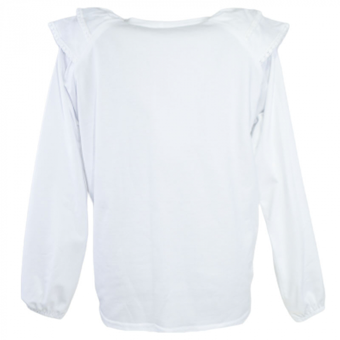 Bluza eleganta cu maneca lunga pentru fete Madii 101123-4, Alb [2]