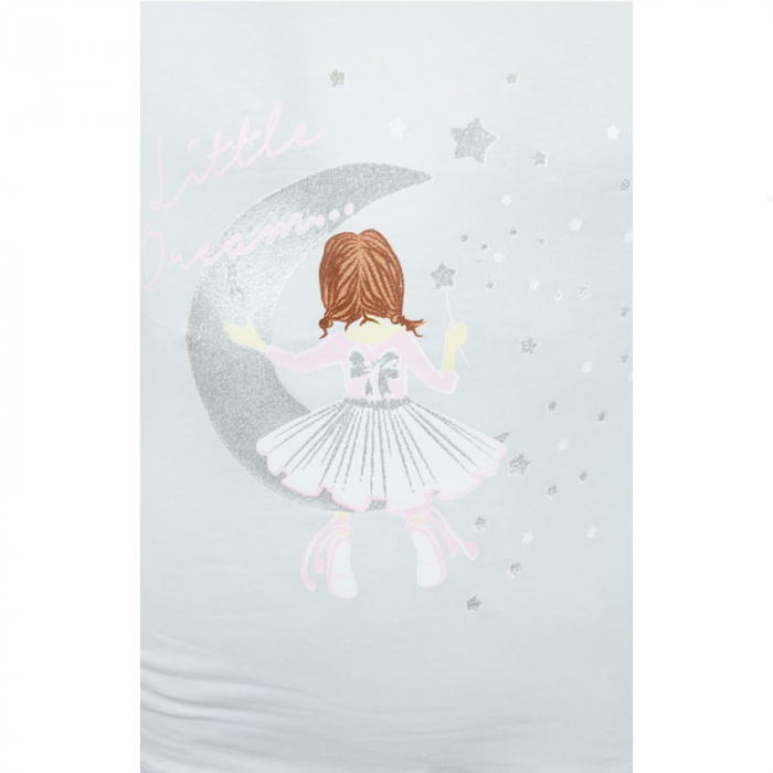 Bluza eleganta cu maneca lunga pentru fete Chrisma CRSM-3-122, Alb [3]