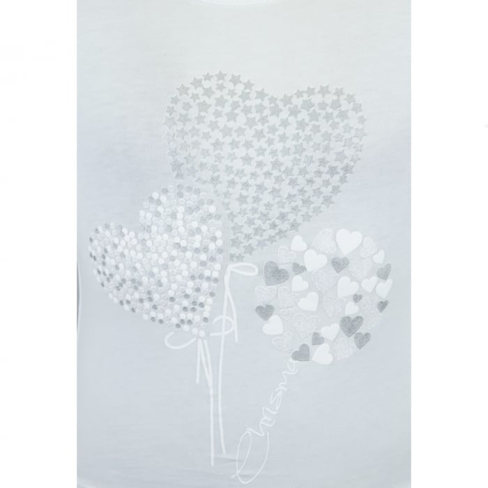 Bluza eleganta cu maneca lunga pentru fete Chrisma CRSM-6-98, Alb [3]