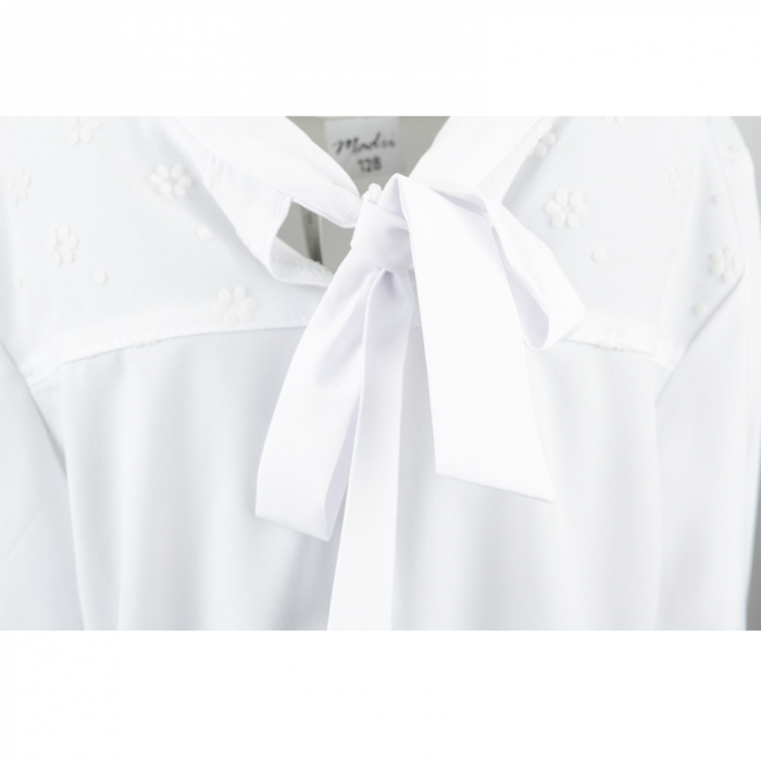 Bluza eleganta cu maneca lunga pentru fete Madii MDI-4A-128, Alb [3]