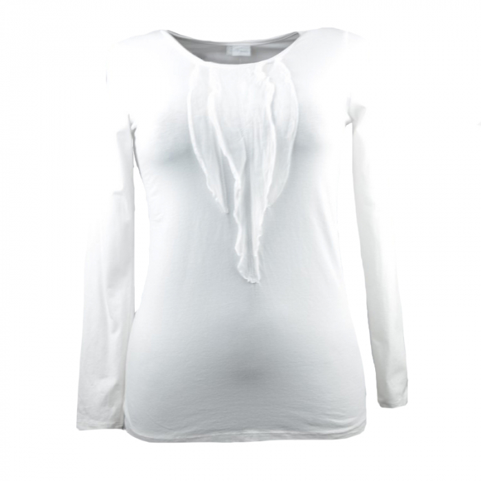 Bluza eleganta cu maneca lunga pentru fete Mini Junior BEF-07-164, Alb [1]