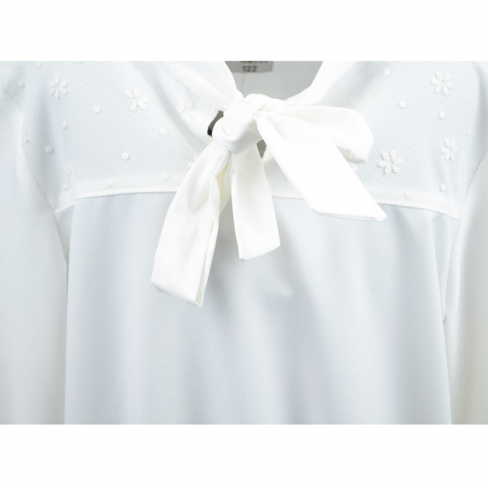 Bluza eleganta cu maneca lunga pentru fete Mini Junior BEF-MJ1-122, Crem [2]