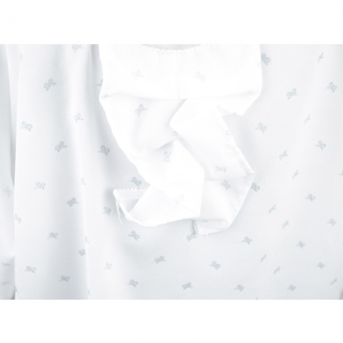 Bluza eleganta cu maneca lunga pentru fete Mini Junior IGM65-134, Alb [3]