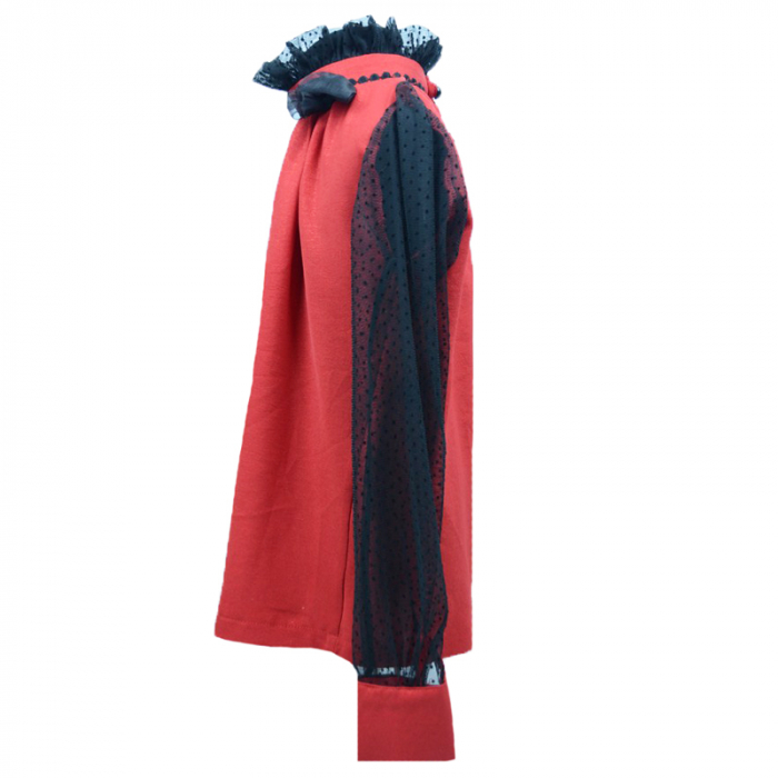 Bluza eleganta cu maneca lunga pentru fete Umbo SN-27-140-cm, Rosu [4]