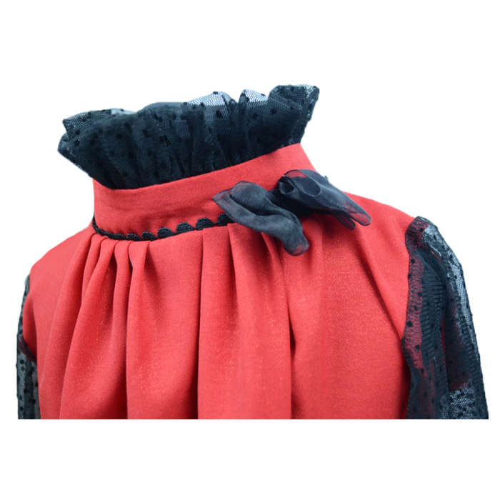 Bluza eleganta cu maneca lunga pentru fete Umbo SN-27-140-cm, Rosu [2]