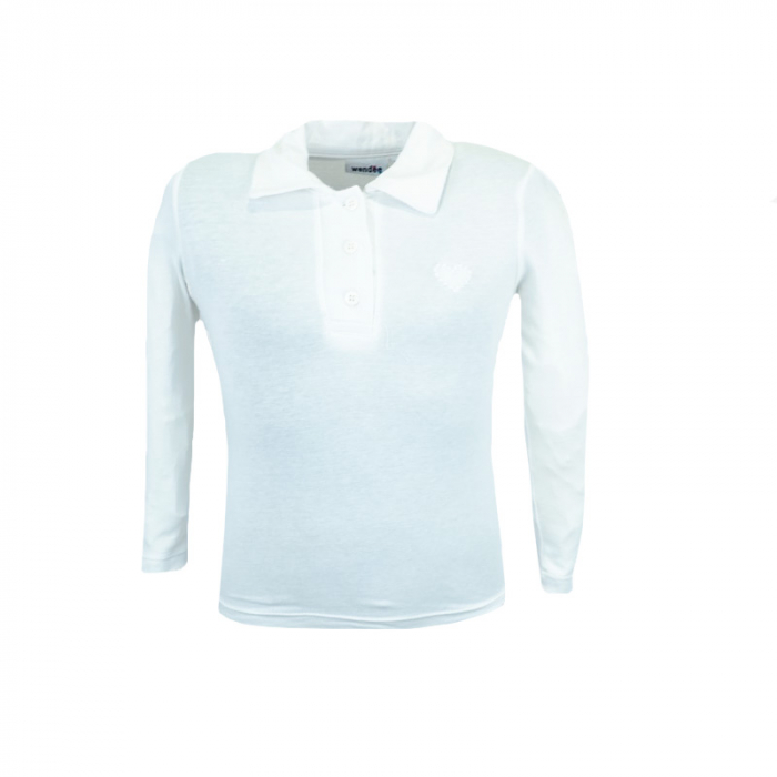 Bluza eleganta cu maneca lunga pentru fete Wendee 02FB102494-1-98, Alb [1]