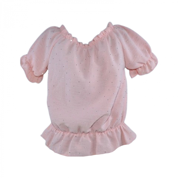 Set bluza cu maneca scurta si geanta, pentru fete, Mini Junior, BL2006C, Coral [2]
