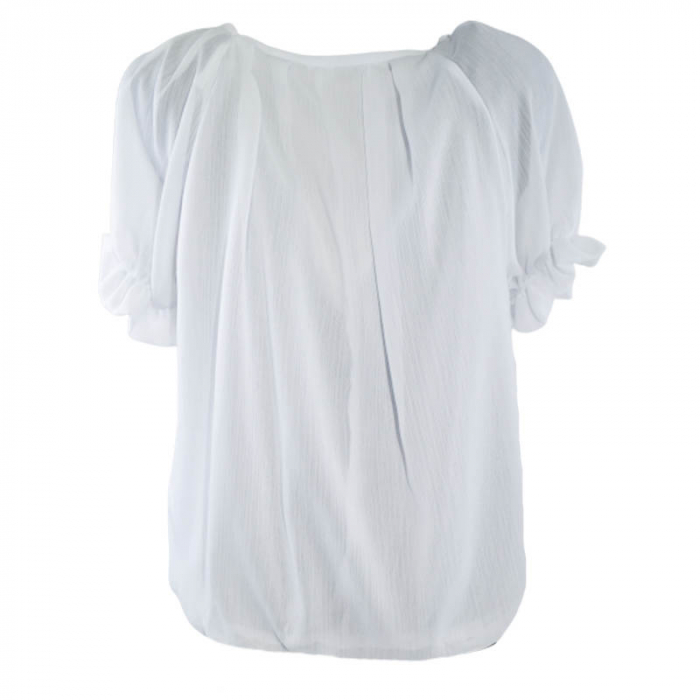 Bluza eleganta cu maneca scurta pentru fete Mini Junior 300323-1, Alb [2]