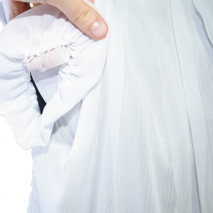 Bluza eleganta cu maneca scurta pentru fete Mini Junior 300323-1, Alb [3]