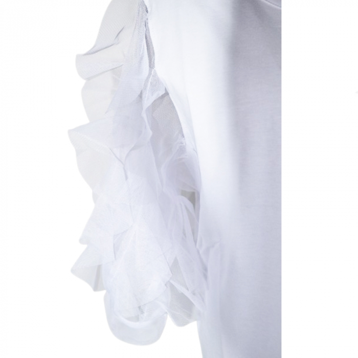 Bluza eleganta din bumbac pentru fete Atut 0843, Alb [3]
